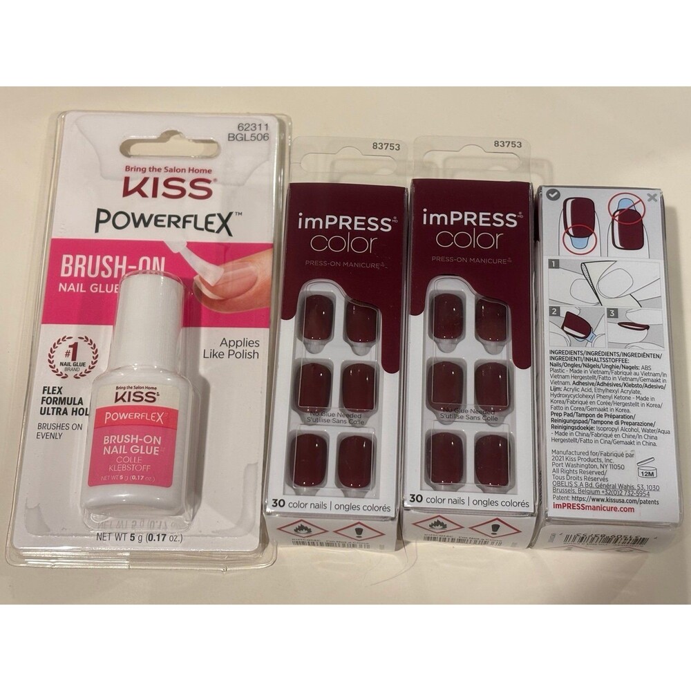 imPRESS Color Press-On Manicure Nails I’m not a cinna 014 three sets + glue